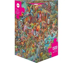 HEYE Puzzle - Puzzlespaß mit Freunden / 1500 Teile / 80 x 60 cm / Dreieckige Schachtel mit Poster