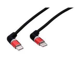 Roline USB-C(M) - Abgewinkelte USB-C(M)-Drehstecker / Kabel / USB 2.0 / beleuchtet / 60 W / 2 m