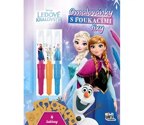 JIRI MODELS Malbuch mit Pustestiften Frozen / 16 Seiten / 3 Stifte / 4 Schablonen
