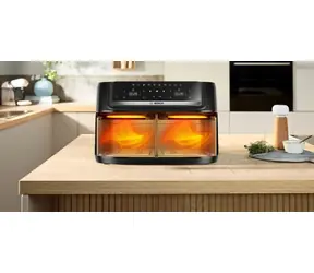 BOSCH MAFD440B7 schwarz / Heißluftfritteuse / 2500 W / 9 l / Dualbetrieb / 6 Programme