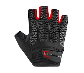 Rockbros S169BR schwarz/rot / Fahrradhandschuhe / Gelpolster / Größe XL