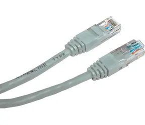 Logo LAN-Kabel UTP Cat 6 RJ45 5m grau / Netzwerkkabel / RJ45-RJ45 / PVC-Geflecht