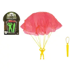 TEDDIES Fallschirmspringer mit Fallschirm / Kunststoff / 9 cm / 2 Farben / auf Karte / ab 3 Jahren