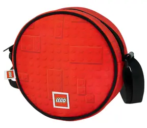 Lego Runde Umhängetasche Brick Dots Rot / Volumen 1,2 l / Polyester mit PU-Beschichtung / ab 3 Jahren