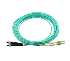 BlueOptics LC/ST / Optisches Patchkabel / MM OM3 / 50/125 µm / 0,5 m / aqua