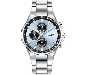 Lee Cooper LC08219.300 silber / Herrenuhr / analog / Mineralglas