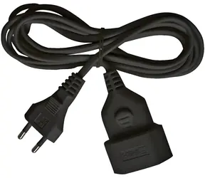 Brennenstuhl Verlängerungskabel schwarz / Verlängerungskabel / 1 Steckdose / 3 m / max. 2,5 A