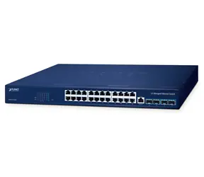 Planet GS-6311-24T4X / Switch / L3 / 24x 1Gb / 4X 10Gb SFP+ / QoS / Lüfterlos