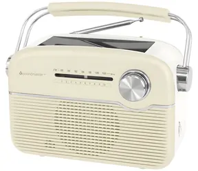 Soundmaster TR480BE weiß / Radio / FM/UKW / Solarbetrieb / Batterie