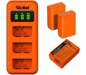 Rollei EN-EL25 / Ladeset / 3 Akkus und Ladegerät / Für Nikon
