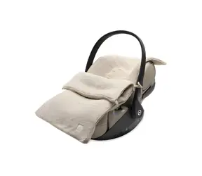 Jollein Autositz-Fußsack Fluffy Sand / für Autositze ab 0 Monaten (0-13 kg) / 42 x 82 cm / ab Geburt