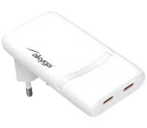 Trx AK-CH-32 / Ladegerät / 2x USB-C / GaN / PD 65W / Quick Charge 4+