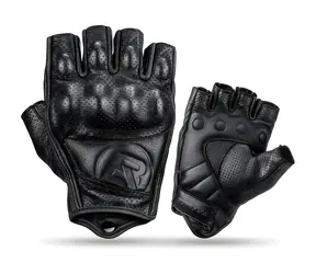 Rockbros 16220006003 schwarze Motorradhandschuhe aus Leder in Größe L