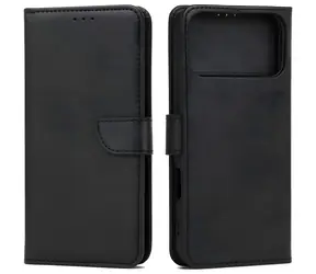Marv Brieftaschenhülle für Apple iPhone 18 Pro Max, schwarz / Brieftaschenhülle / Öko-Leder / Magnetverschluss