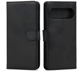Marv Wallet Case für Google Pixel 11 Pro, schwarz / Hülle / Brieftasche mit Kartenfach / Öko-Leder