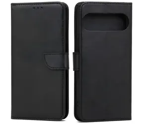 Marv Wallet Case für Google Pixel 11 Pro XL, schwarz / Hülle / Brieftasche mit Kartenfach / Öko-Leder