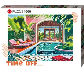 HEYE Puzzle Auszeit: Am Pool / 1000 Teile / 70 × 50 cm