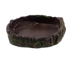 Repti Planet Terrariumschale, dunkelbraun / Schale / Kunstharz / 27 × 20,5 × 5,5 cm