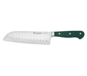 Wüsthof CLASSIC COLOUR Rosmarin / Santokumesser / Hohlschliff / 17 cm / 58 HRC