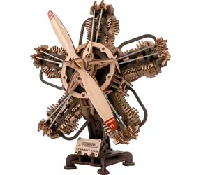 Ugears 3D-Holzpuzzle „Flugzeugmotor R-5“ / 470 Teile