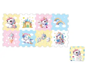 WIKY Schaumstoffpuzzle Einhorn / 30 x 30 cm / 8 Teile / ab 10 Monaten
