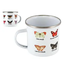 Teddybär-Tasse Schmetterling weiß / Tasse / Keramik / 11 x 8 cm / In Box