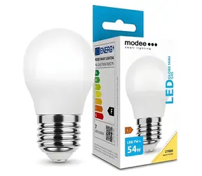 Modee LED-Lampe Mini Globe E27 7W warmweiß / Glühbirne / 700 lm / 2700K / Ersatz für 54W