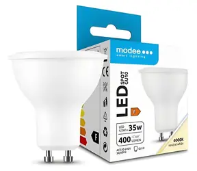 Modee LED-Spotlampe GU10 4,5 W / Ersatz für 35-W-Lampe / Kaltweiß 4000 K / 400 lm