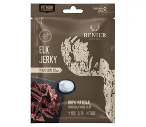RENJER Elch-Jerky mit Meersalz / Getrocknetes Fleisch / 25 g
