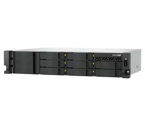 QNAP TS-h1073BXeU-RP-8G / NAS / AMD RYZEN V1780B / 8 GB DDR4 RAM / 8x SATA + 2x E1.S / 2x 2,5 GbE / 2x 10 GbE / 2x Netzteil
