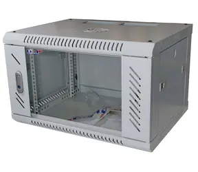 Lexi-net Wandrack 19" 6U 600x450 grau / Wandrack / Tragfähigkeit 60 kg / ausgeklappt