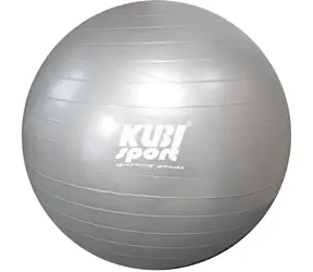 Kubisport Gymnastikball Riesensilber / Gymnastikball / 65 cm / bis 130 kg / Körpergröße 160-175 cm