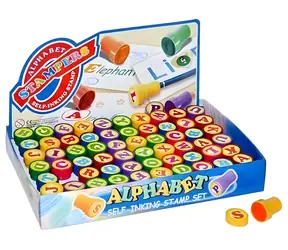 WIKY Stempel-Alphabet / Selbstfärbend / Kunststoff / Einzelne Buchstaben / ab 3 Jahren