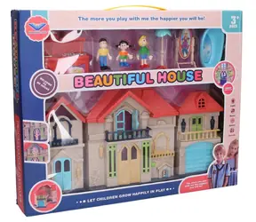 WIKY Falthaus mit Figuren / Spielset / Licht und Sound / 40 cm / ab 3 Jahren