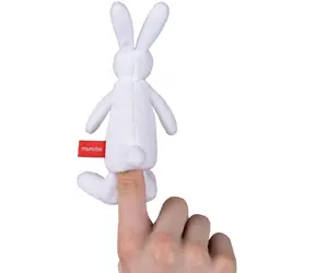 MORAVSKÁ ÚSTŘEDNA Fingerpuppe Hase Bob / Plüsch / Bob und Bobek / ab 0 Monaten