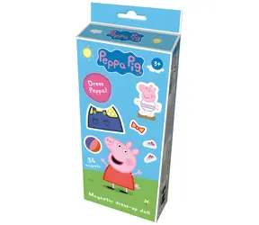 JIRI MODELS Magnetische Peppa Pig Puppe / Anziehspiel / 34 Teile / Holzsockel