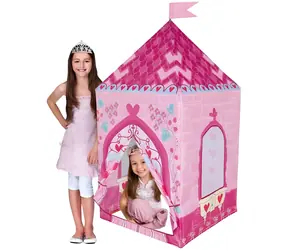 Prinzessinnenschloss-Kinderzelt, rosa / Kinderzelt / 75 x 160 x 75 cm / ab 3 Jahren