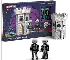 EFKO Igráček Kreativset Spukschloss / 2 Figuren + Papppuzzle / ab 4 Jahren / hergestellt in ČR