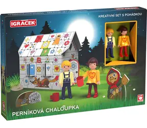 EFKO Igráček Kreativset Lebkuchenhaus / 2 Figuren + Papppuzzle / ab 4 Jahren / hergestellt in ČR