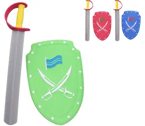 WIKY Ritterset mit Schwert und Schild / Schaumstoff / 57 cm / 3 Farben / ab 3 Jahren