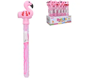 WIKY Seifenblasenbläser Flamingorosa / Pfeife 2-in-1 / 36 cm / ab 3 Jahren