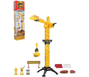 WIKY Baukran mit manueller Steuerung / 57 cm / Set mit 2 Wagen und Zubehör / ab 3 Jahren