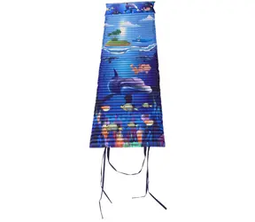 KUBISPORT Klappbare Strandliege Sea World / 184 x 55 cm / mit Kopfstütze