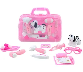Batteriebetriebener Tierarztkoffer mit Hund / Spielset / Licht und Sound / für Mädchen