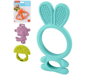 Fisher Price Silikon-Beißring / 4 Ausführungen / ab 3 Monaten