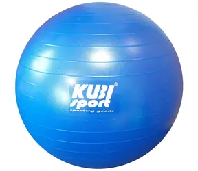 KUBIsport Giant 85 cm blau / Gymnastikball / Belastbarkeit 150 kg / Höhe 180-195 cm