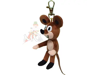 MORAVSKÁ ÚSTŘEDNA Maus mit Karabiner / Plüsch-Schlüsselanhänger / auf Karte / ab 12 Monaten