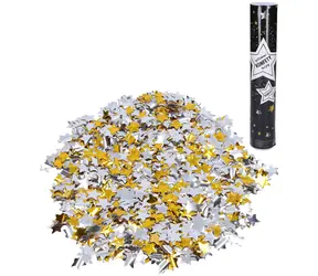 WIKY Konfetti Sternschnuppen Gold-Silber in der Tube / Partydekoration / 10 g / ab 14 Jahren