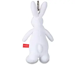 MORAVSKÁ ÚSTŘEDNA Plüschanhänger Hase Bobek mit Karabiner / Schlüsselanhänger / 17 cm / lose / ab 12 Monaten