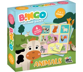 JIRI MODELS Bingo Tiere / Brettspiel / 3 in 1 / ab 3 Jahren